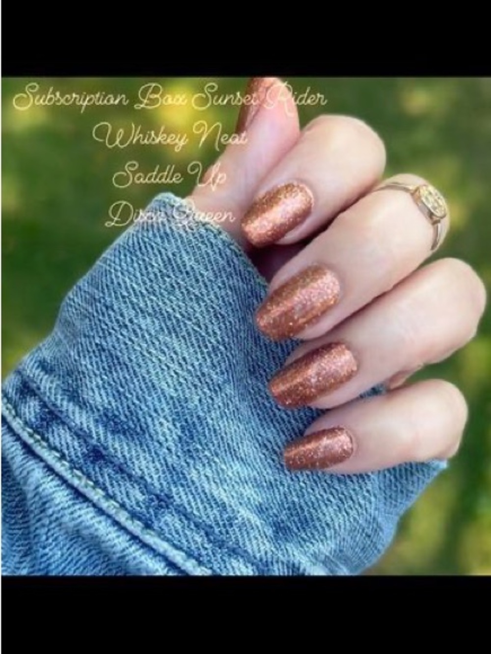 🔥 $3 add on. Color Street Glitter Copper Press-On Nails - Whiskey Neat